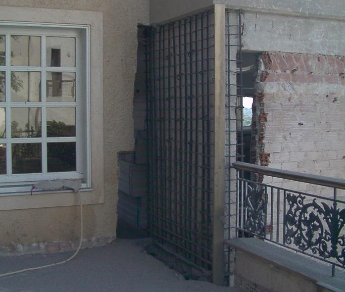 Concrete Jacketing with CFRP and Gunite